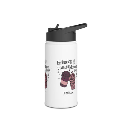 Personalized Initial Quote Coffee Cup Stainless Steel Water Bottle