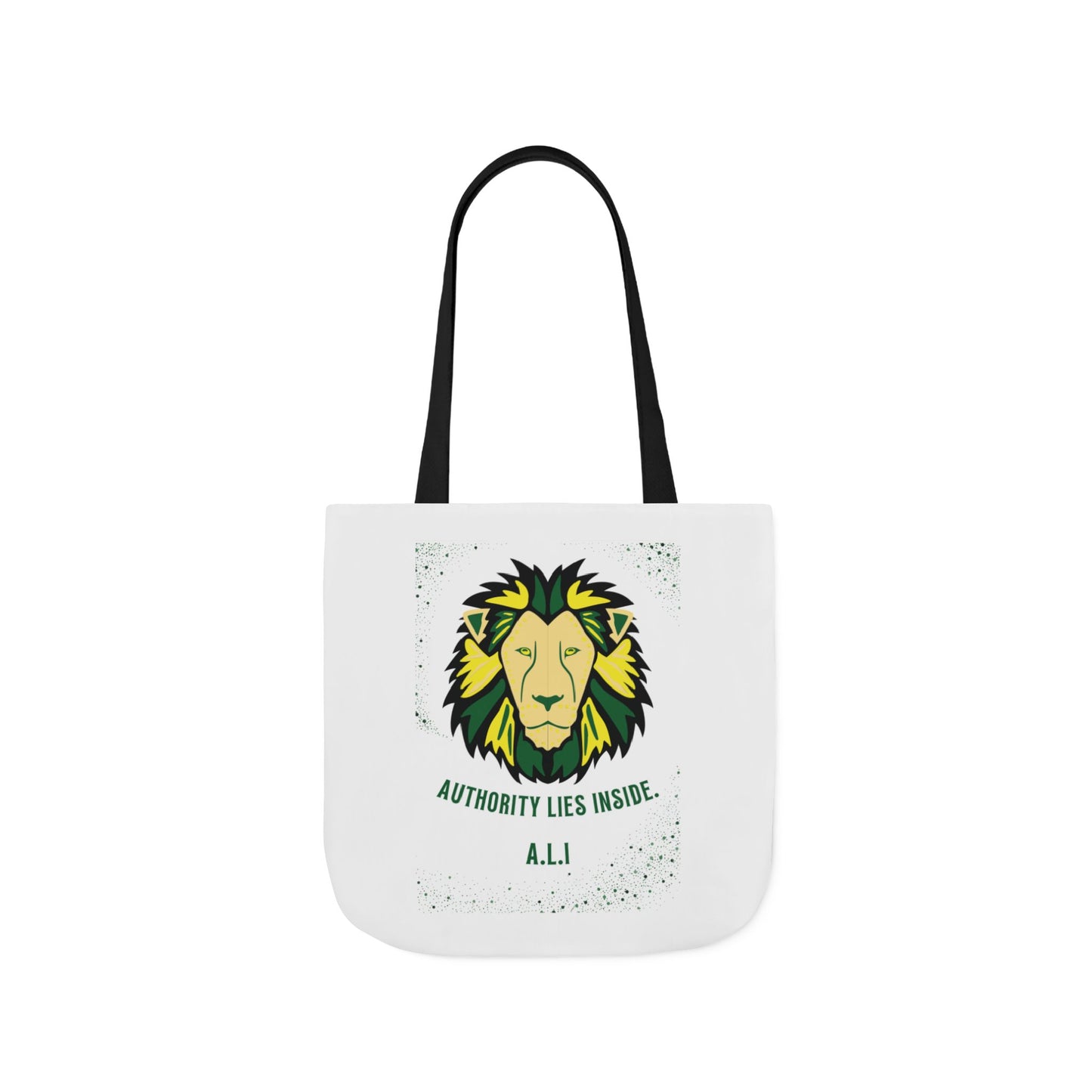 Personalized Initial Quote Lion Canvas Tote Custom Name