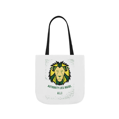 Personalized Initial Quote Lion Canvas Tote Custom Name