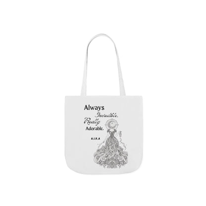 Personalized Initial Quote Light Girl Canvas Tote Custom Name
