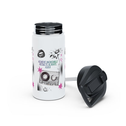 Personalized Initial Quote Cassette Stainless Steel Water Bottle