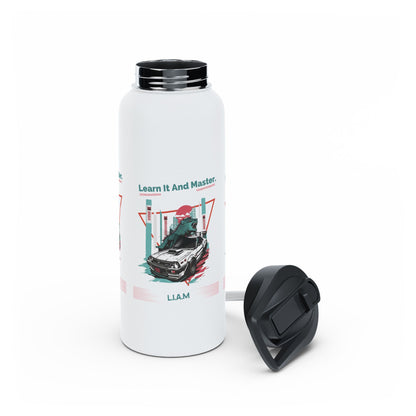 Personalized Initial Quote Dinosaur Car Stainless Steel Water Bottle