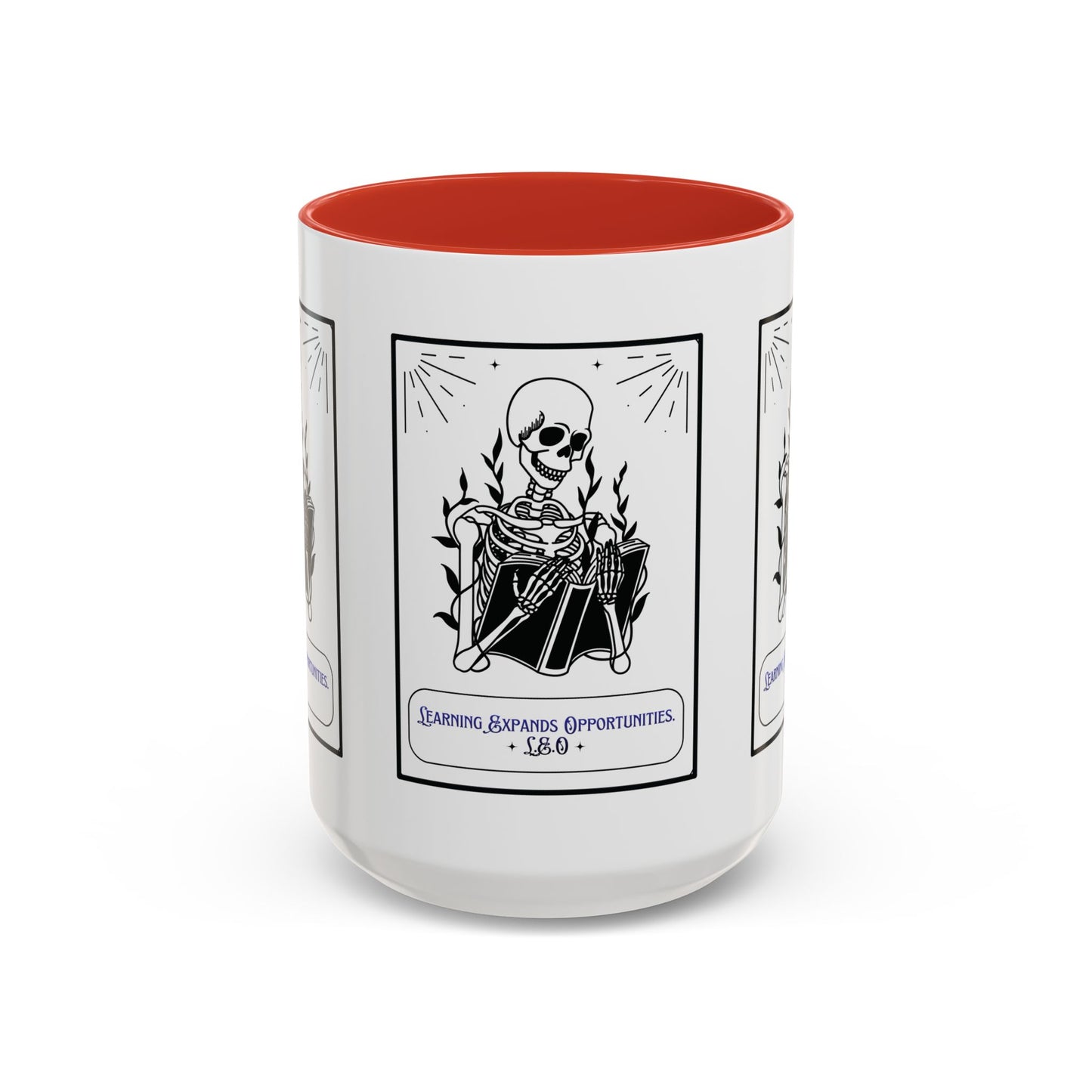 Personalized Initial Skeleton Accent Coffee Mug