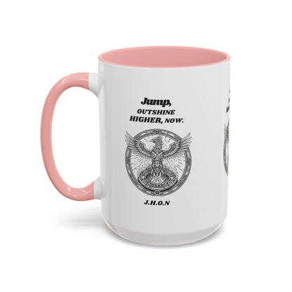 Personalized Eagle Circle Accent Coffee Mug