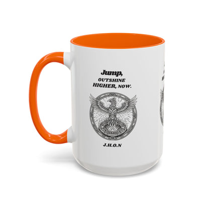 Personalized Eagle Circle Accent Coffee Mug