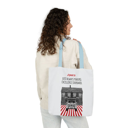 Personalized Initial Quote Vintage Car Canvas Tote Custom Name