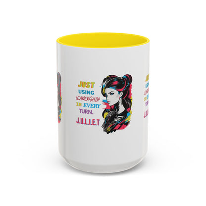 Personalized Vintage Girl Accent Coffee Mug