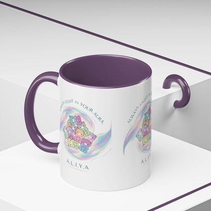 Personalized Initial Cloud Collage Accent Coffee Mug