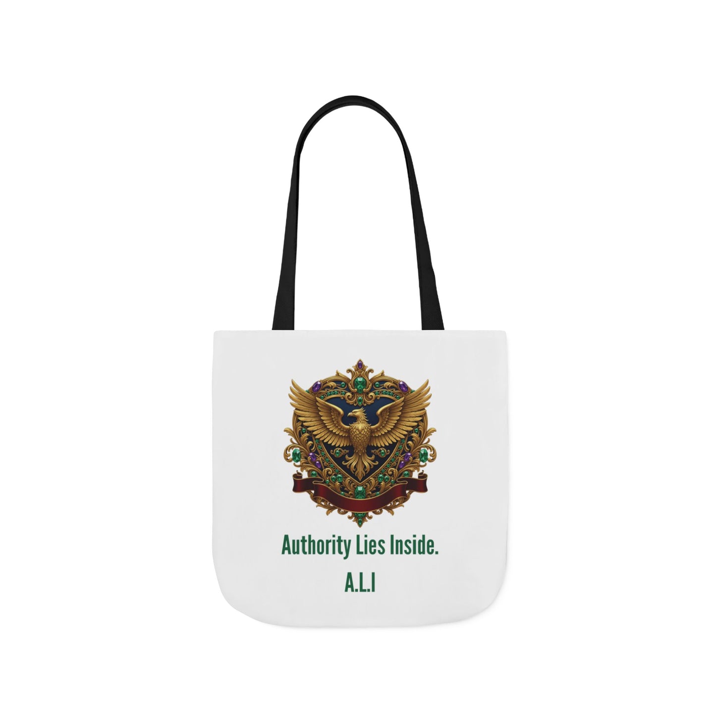 Personalized Initial Quote Eagle Wings Canvas Tote Custom Name