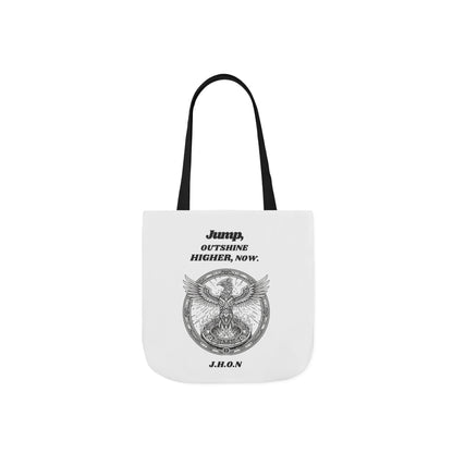 Personalized Initial Quote Circled Eagle Canvas Tote Custom Name
