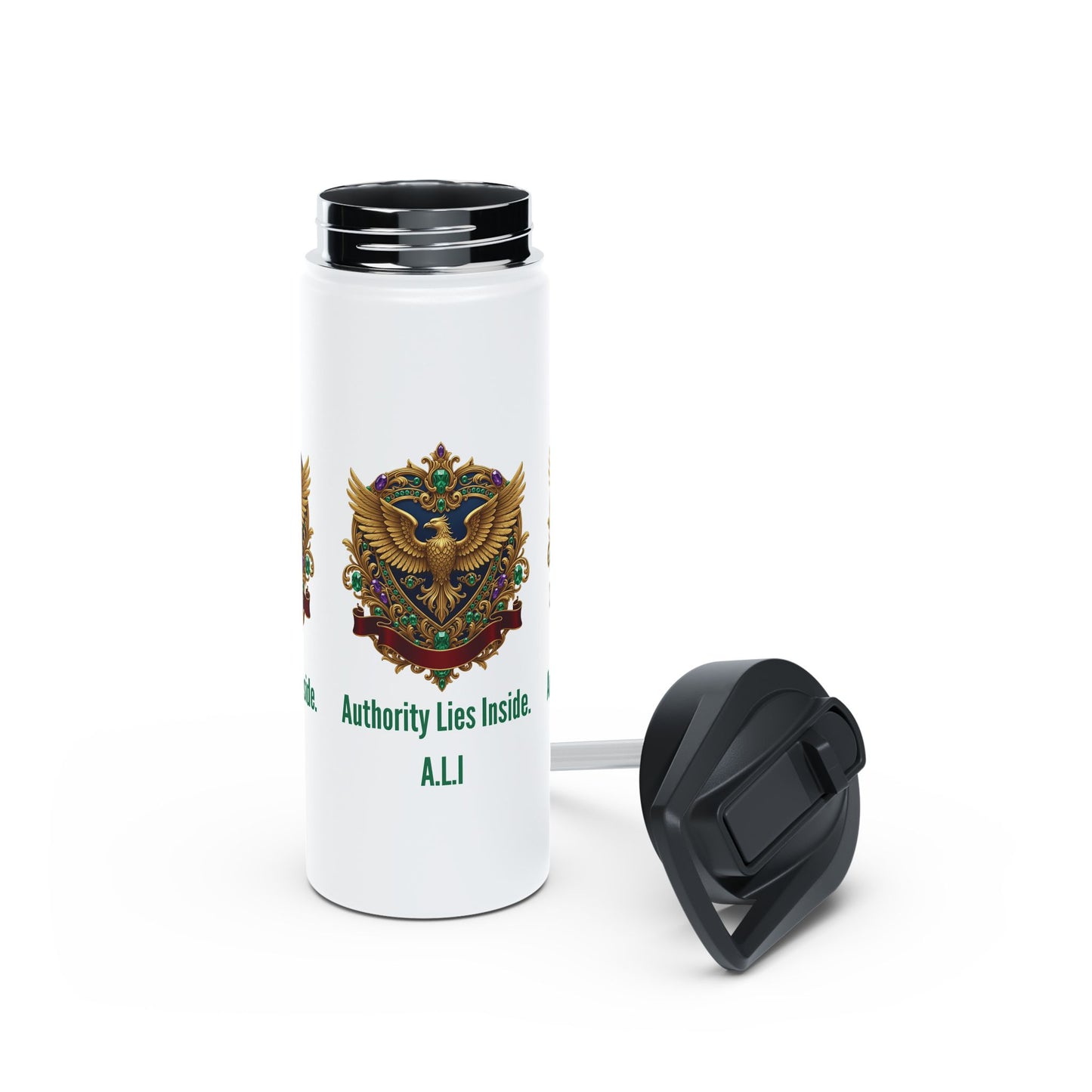Personalized Initial Quote Eagle Stainless Steel Water Bottle