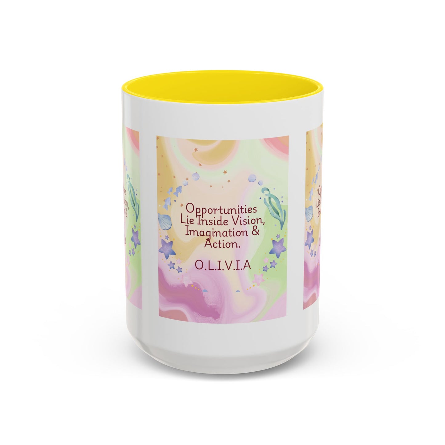 Personalized Ocean Theme Accent Coffee Mug
