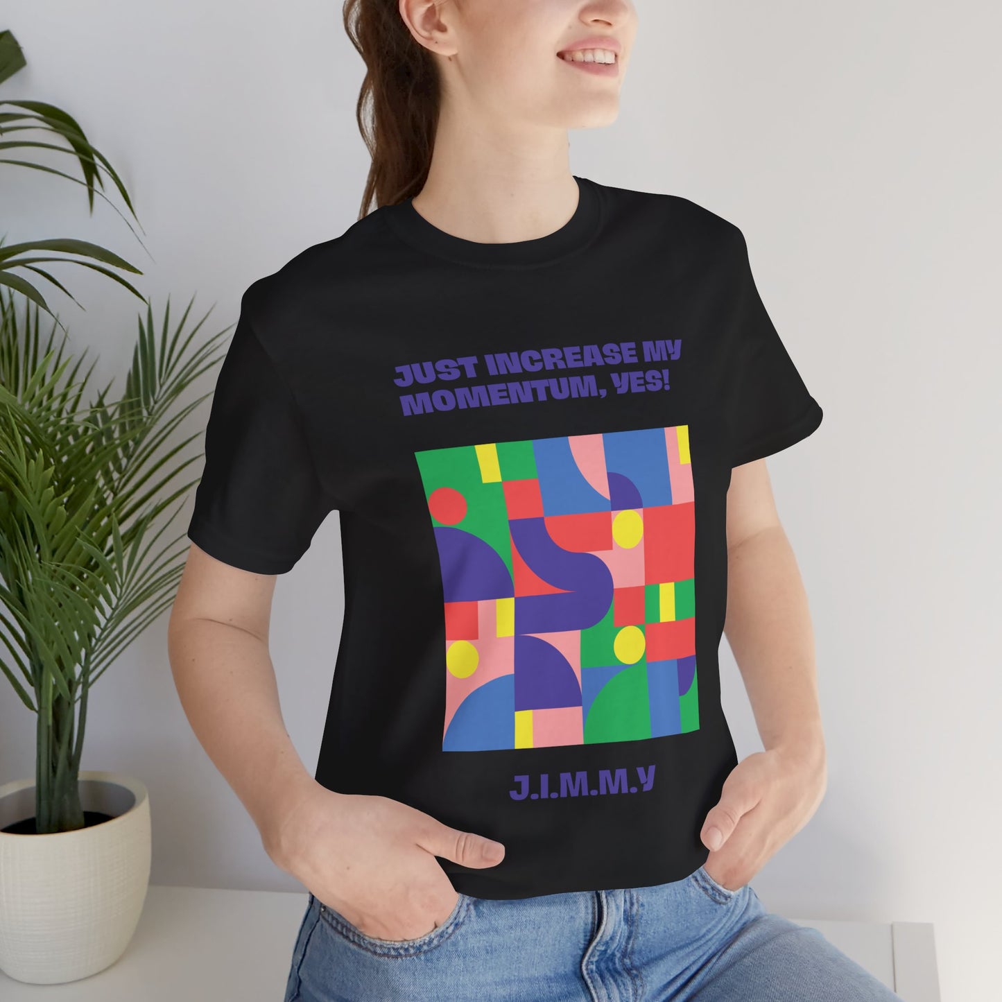 Personalized Momentum Graphic Colorful Geometric Design Tee