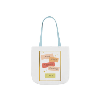 Personalized Initial Quote Inspirational Canvas Tote Custom Name