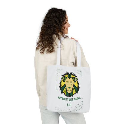 Personalized Initial Quote Lion Canvas Tote Custom Name