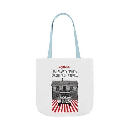 Personalized Initial Quote Vintage Car Canvas Tote Custom Name