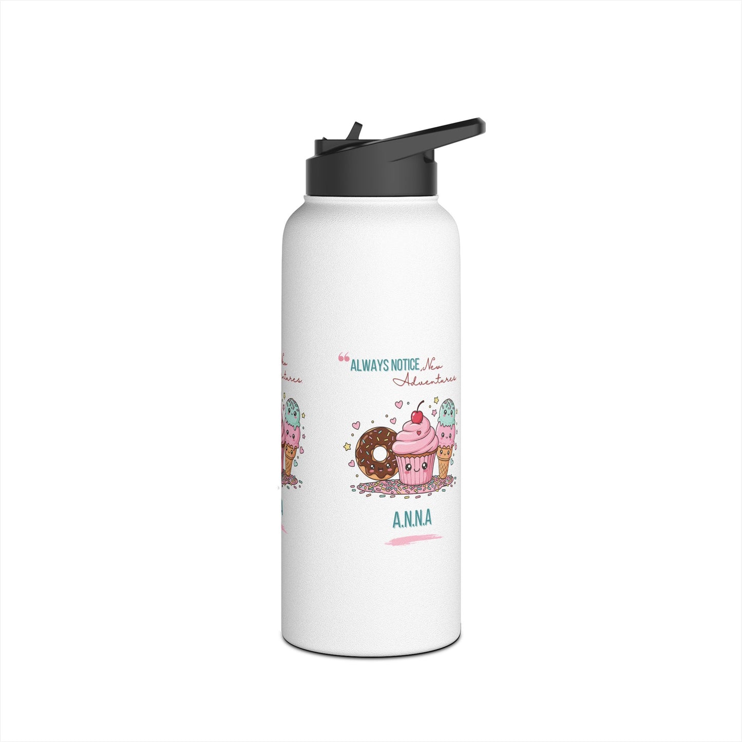 Personalized Initial Quote Sweet Treat Stainless Steel Water Bottle