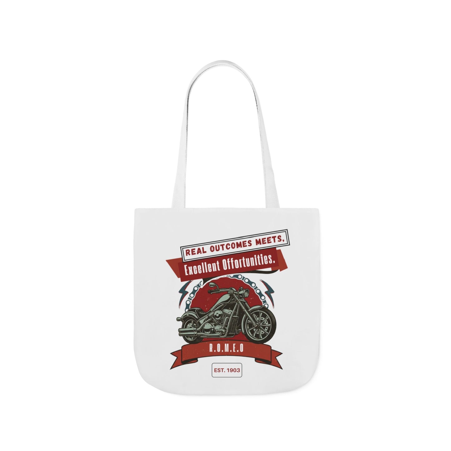 Personalized Initial Quote Motorcycle Canvas Tote Custom Name