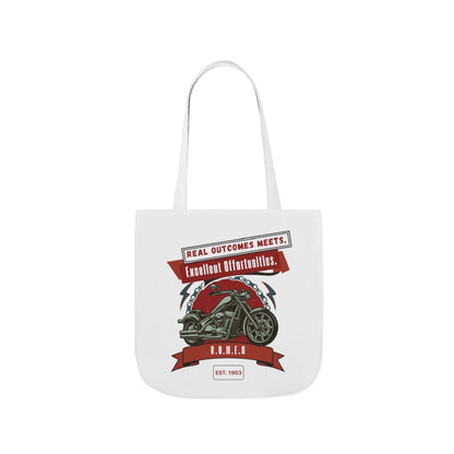 Personalized Initial Quote Motorcycle Canvas Tote Custom Name