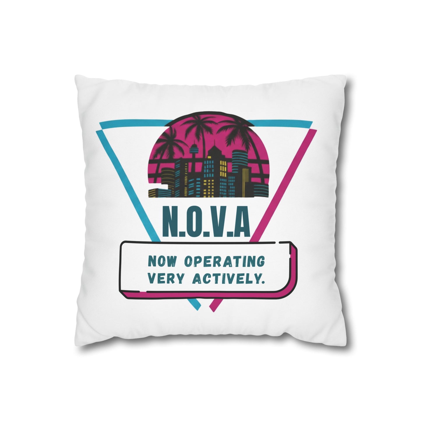 Customized monogrammed pillowcase with personalized quote. High-quality poly canvas square cushion cover, ideal for housewarming, wedding, or anniversary gifts with bespoke text.