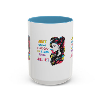 Personalized Vintage Girl Accent Coffee Mug