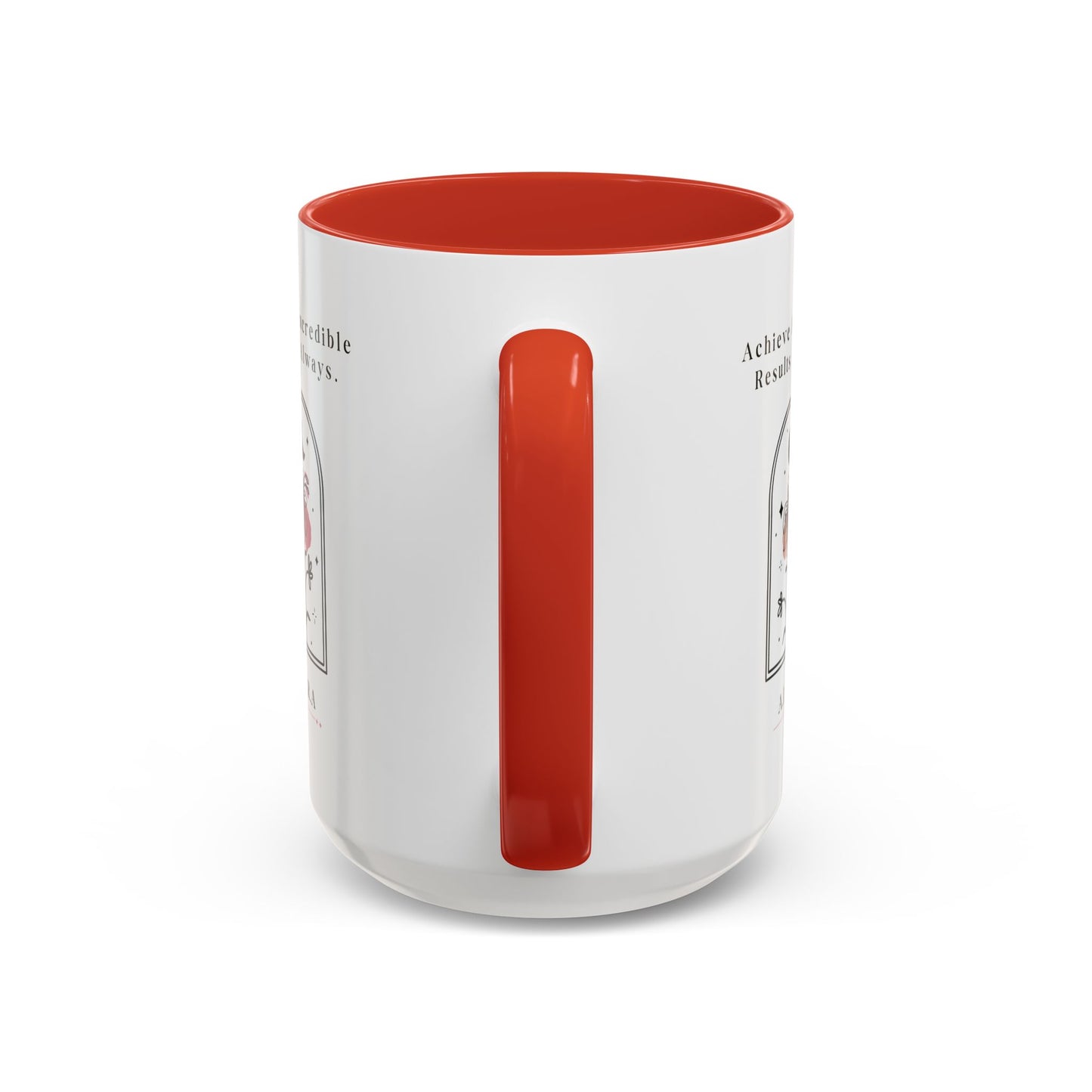 Personalized Initial Floral Moon Accent Coffee Mug