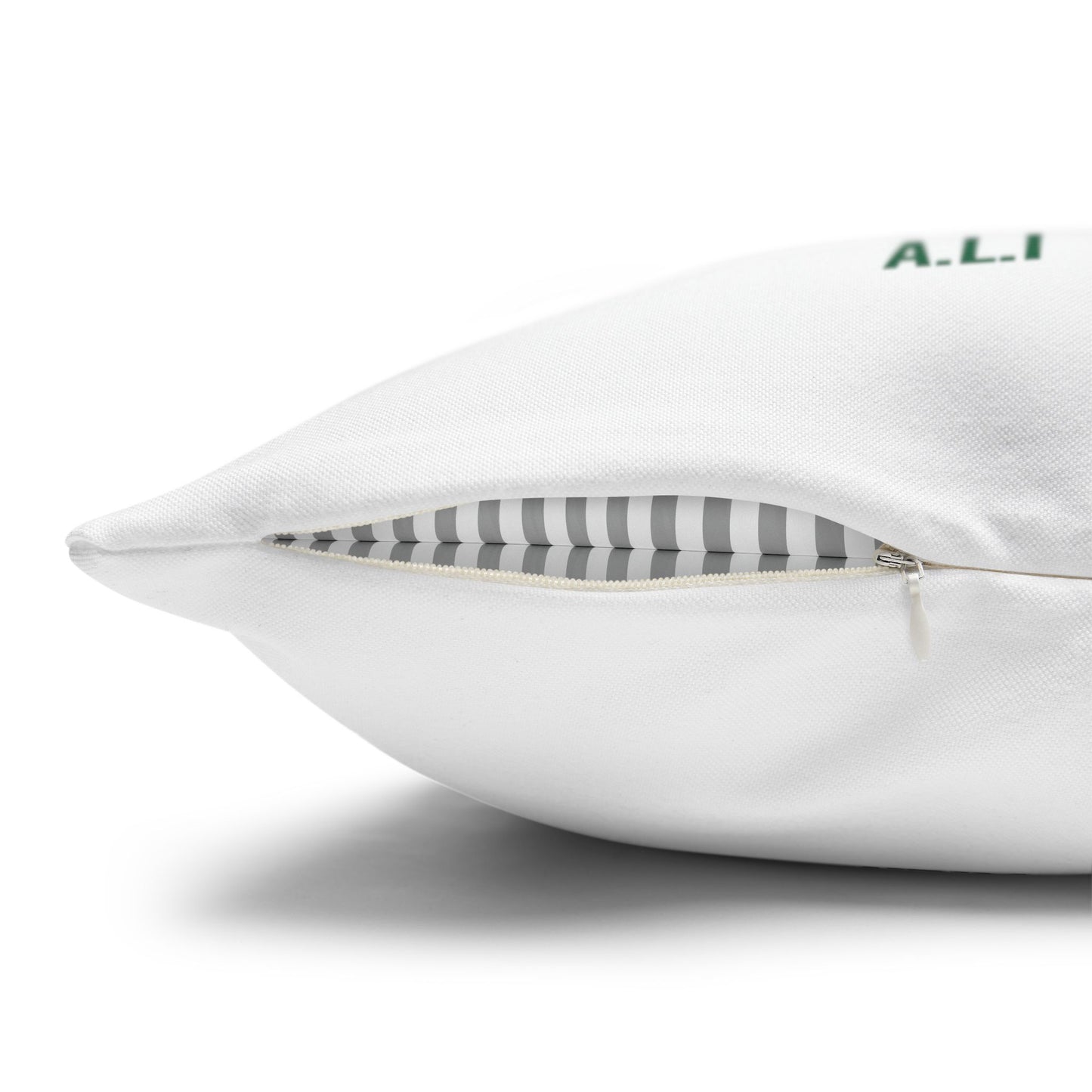 Personalized Initial Quote Eagle — Custom Sayings on Square Poly Canvas Pillowcase