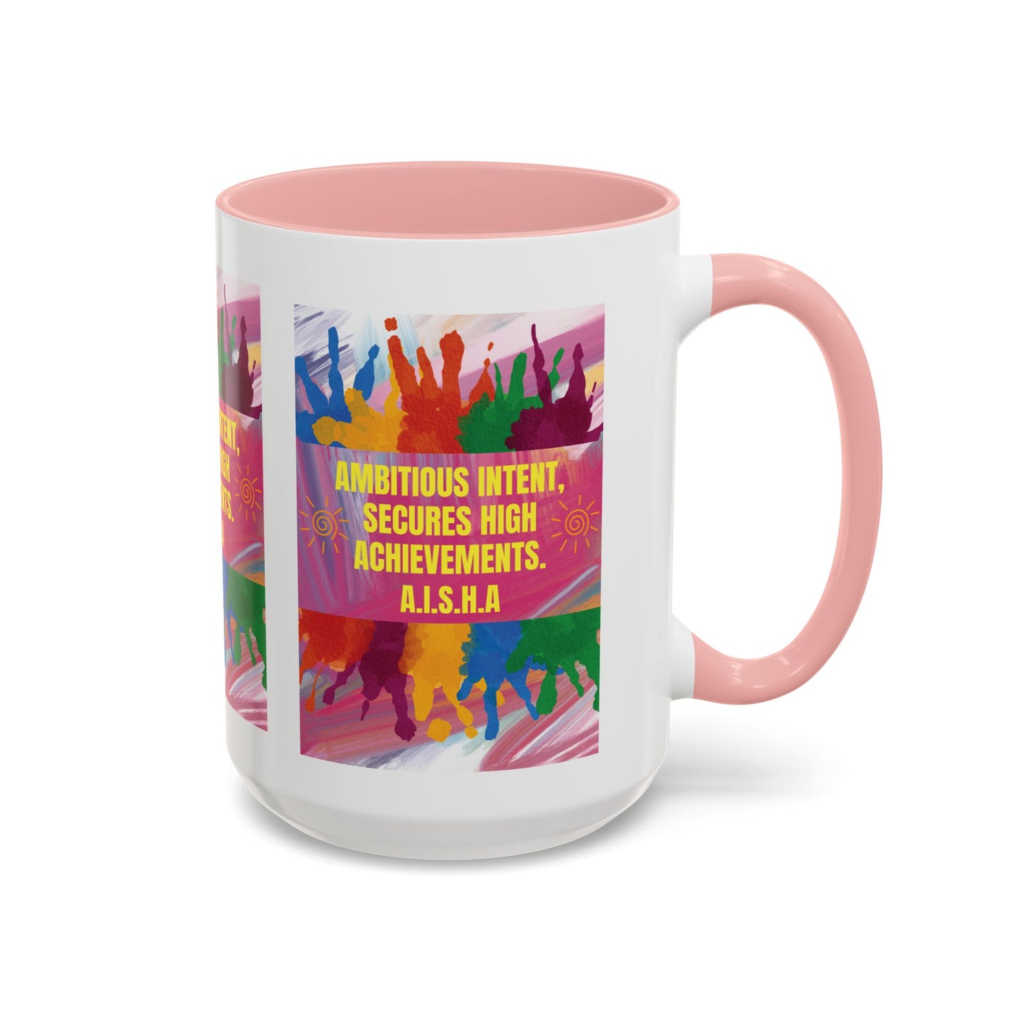 Personalized Initial Colorful Paint Accent Coffee Mug