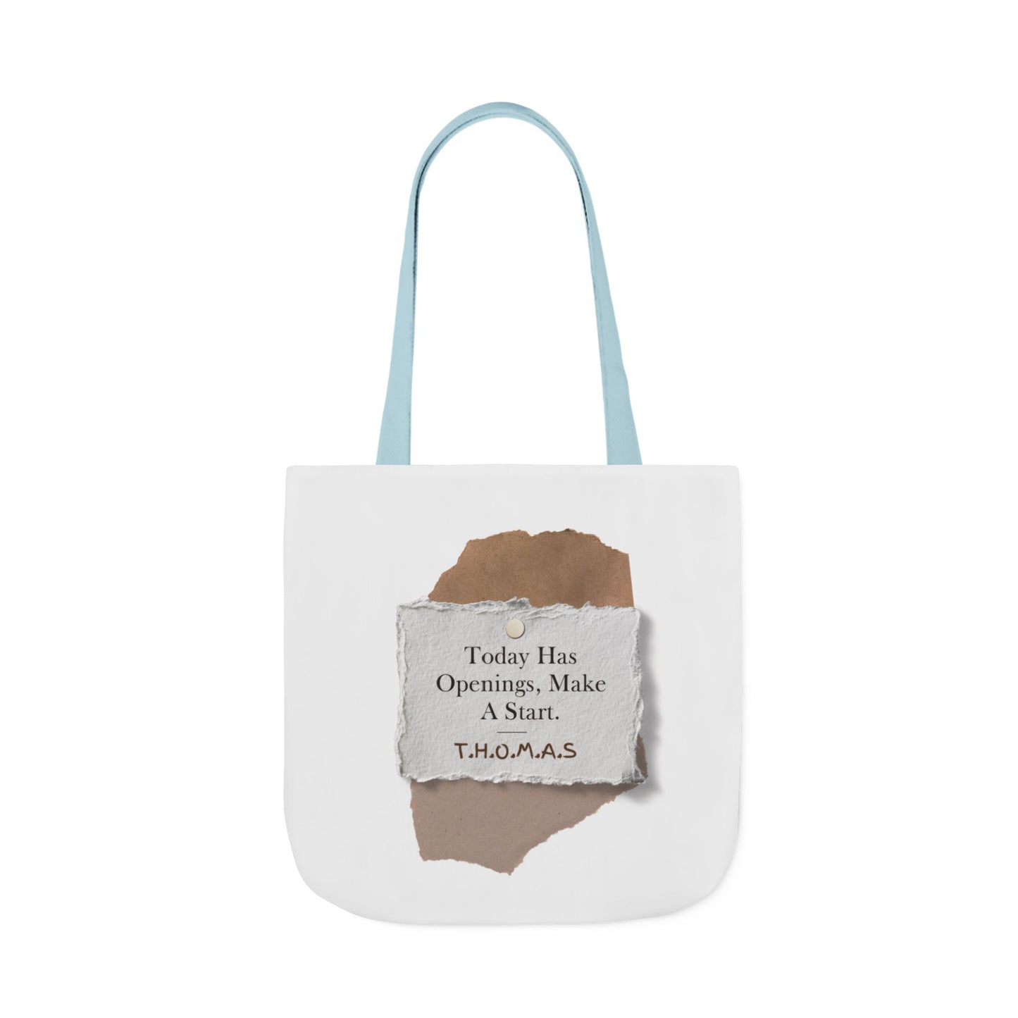 Personalized Initial Quote Torn Paper Canvas Tote Custom Name