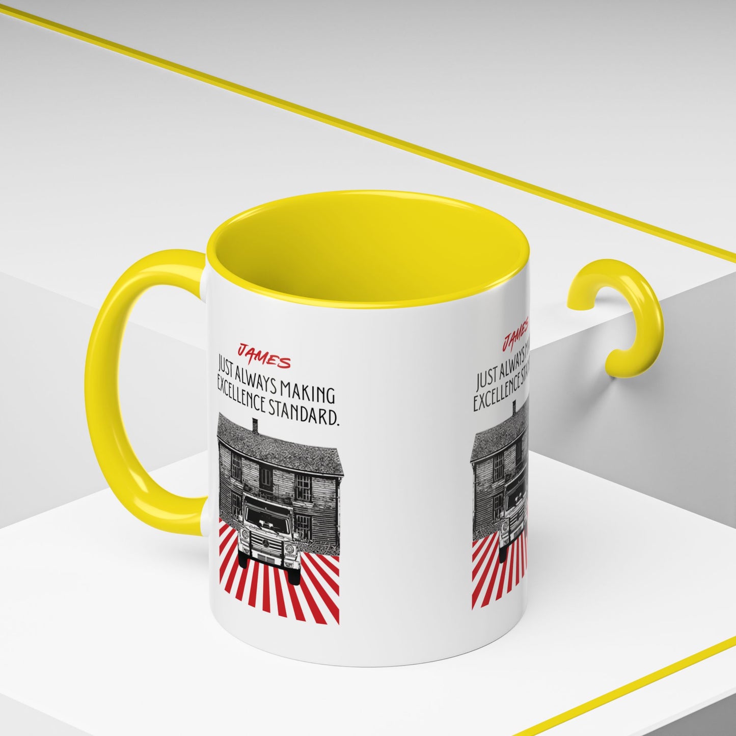 Personalized Vintage Car Accent Coffee Mug