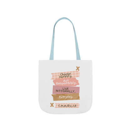 Personalized Initial Quote Note Lines Canvas Tote Custom Name