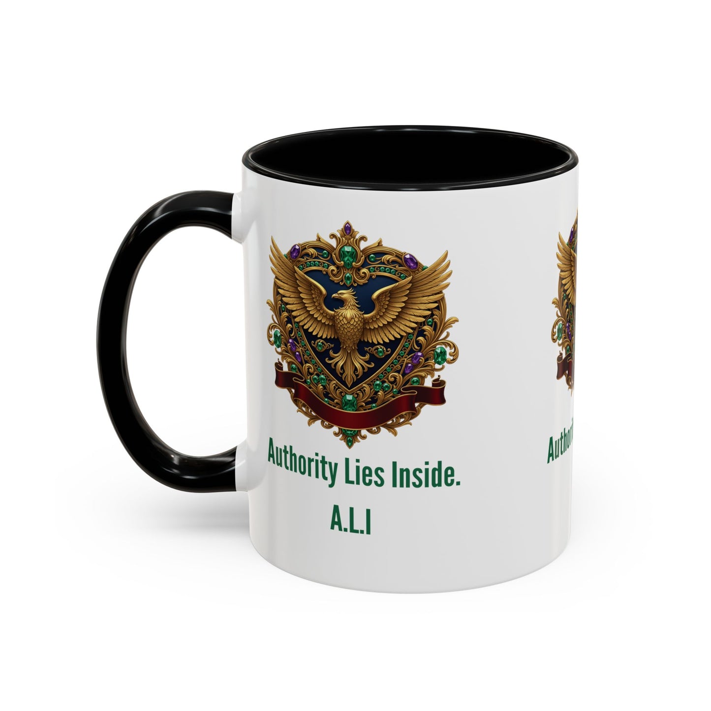 Personalized Initial Eagle Accent Coffee Mug