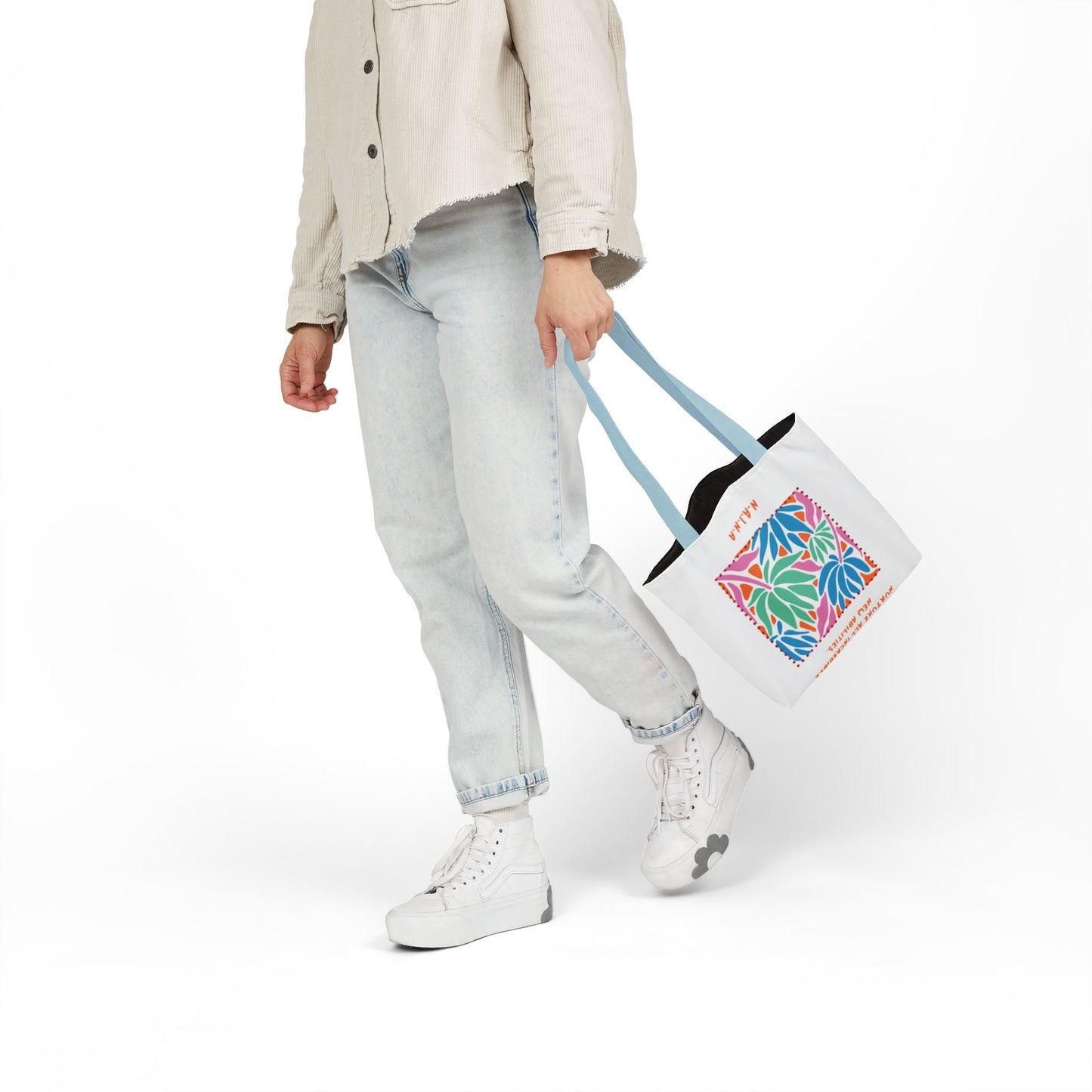 Personalized Initial Quote Colorful Momentum Canvas Tote Custom Name