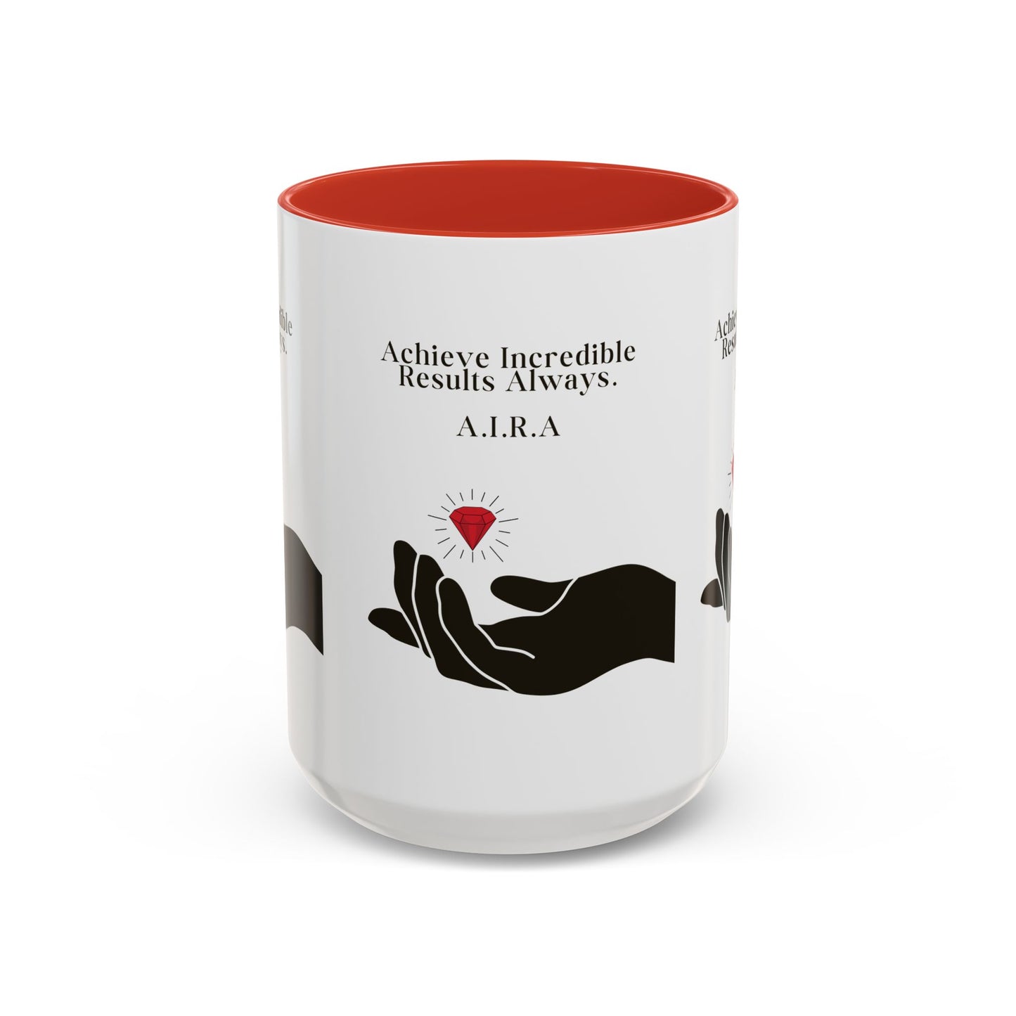 Personalized Initial Hand and Gem Accent Coffee Mug