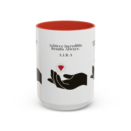 Personalized Initial Hand and Gem Accent Coffee Mug