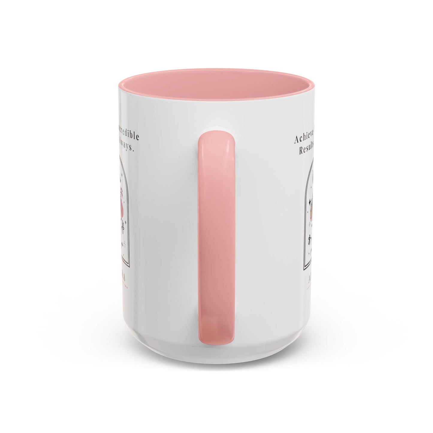 Personalized Initial Floral Moon Accent Coffee Mug