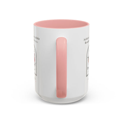 Personalized Initial Floral Moon Accent Coffee Mug