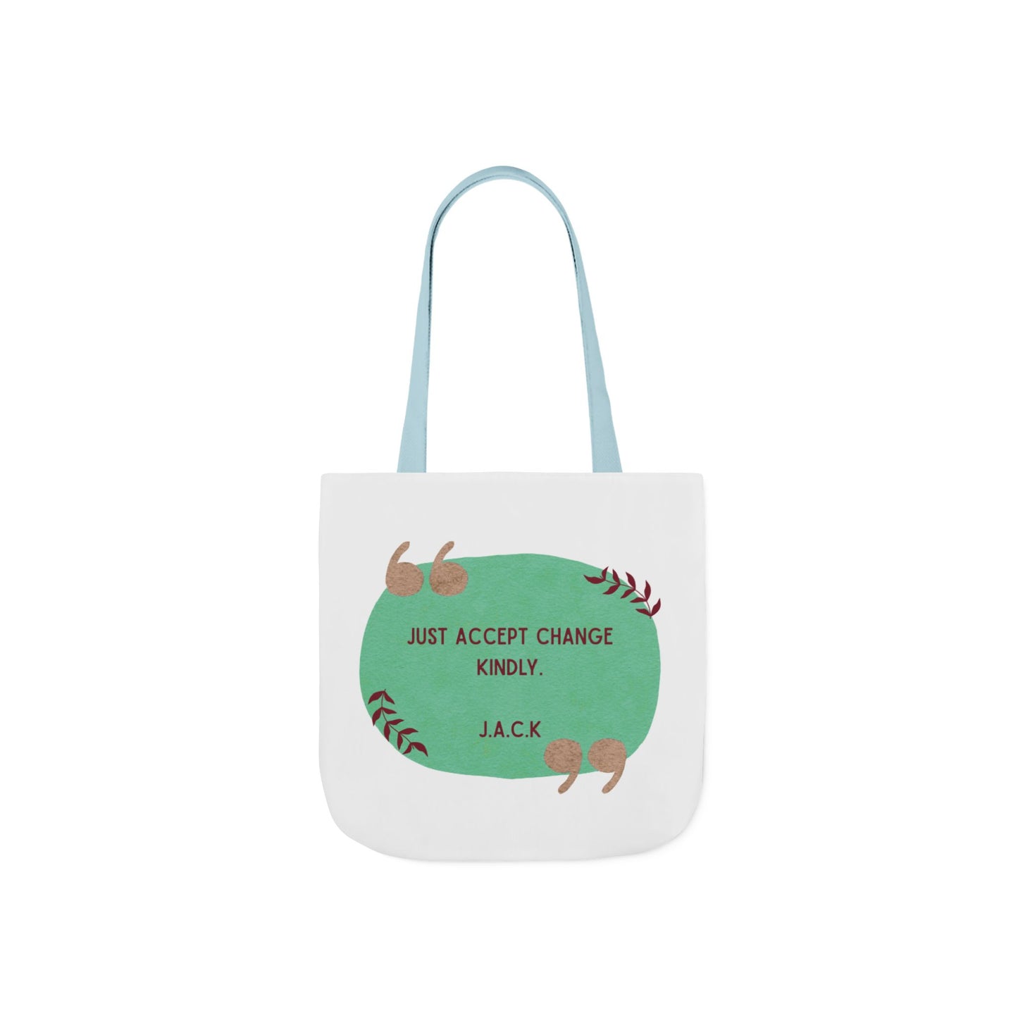 Personalized Initial Quote Inspirational  Note Canvas Tote Custom Name