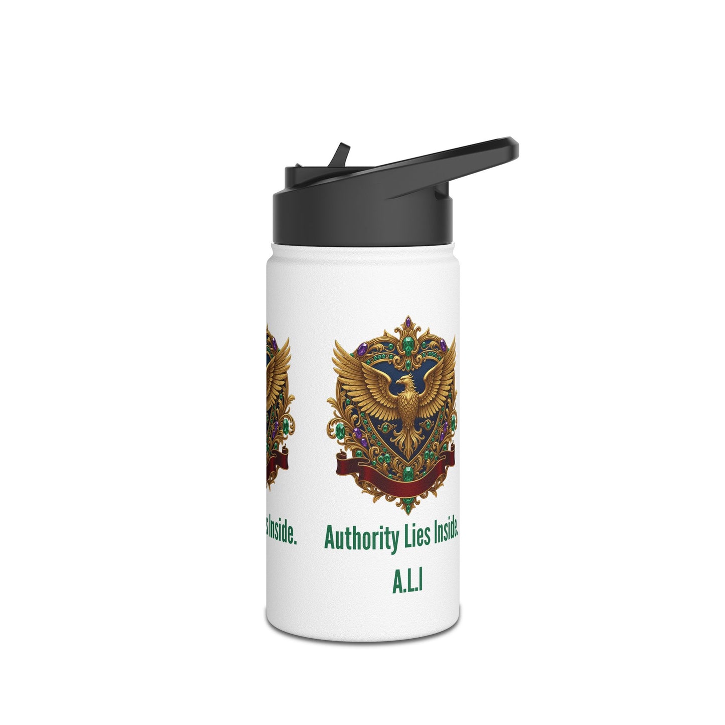 Personalized Initial Quote Eagle Stainless Steel Water Bottle