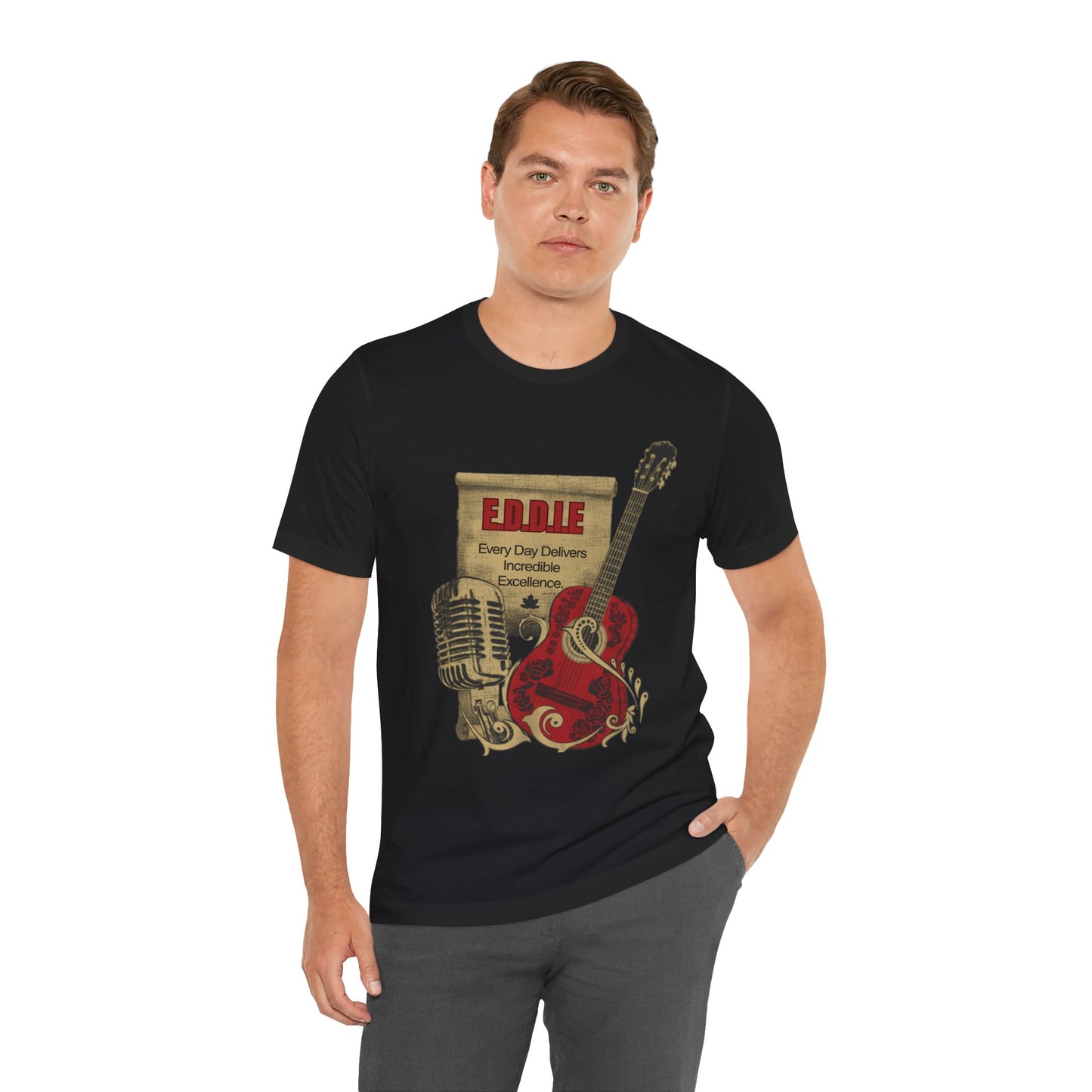 Personalized Music Vintage Microphone & Guitar Tee