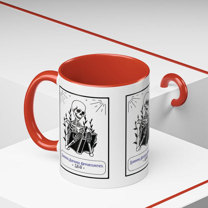 Personalized Initial Skeleton Accent Coffee Mug