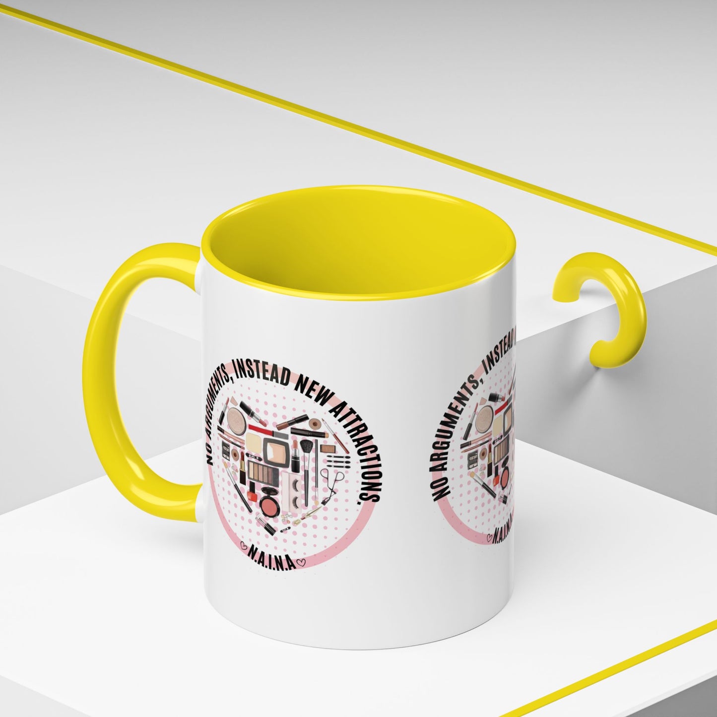 Personalized Cosmetic Heart Accent Coffee Mug