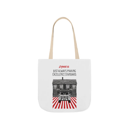 Personalized Initial Quote Vintage Car Canvas Tote Custom Name