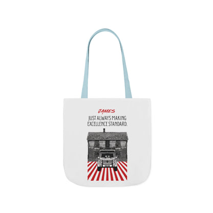 Personalized Initial Quote Vintage Car Canvas Tote Custom Name