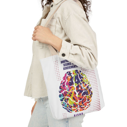 Personalized Initial Quote Brain Canvas Tote Custom Name