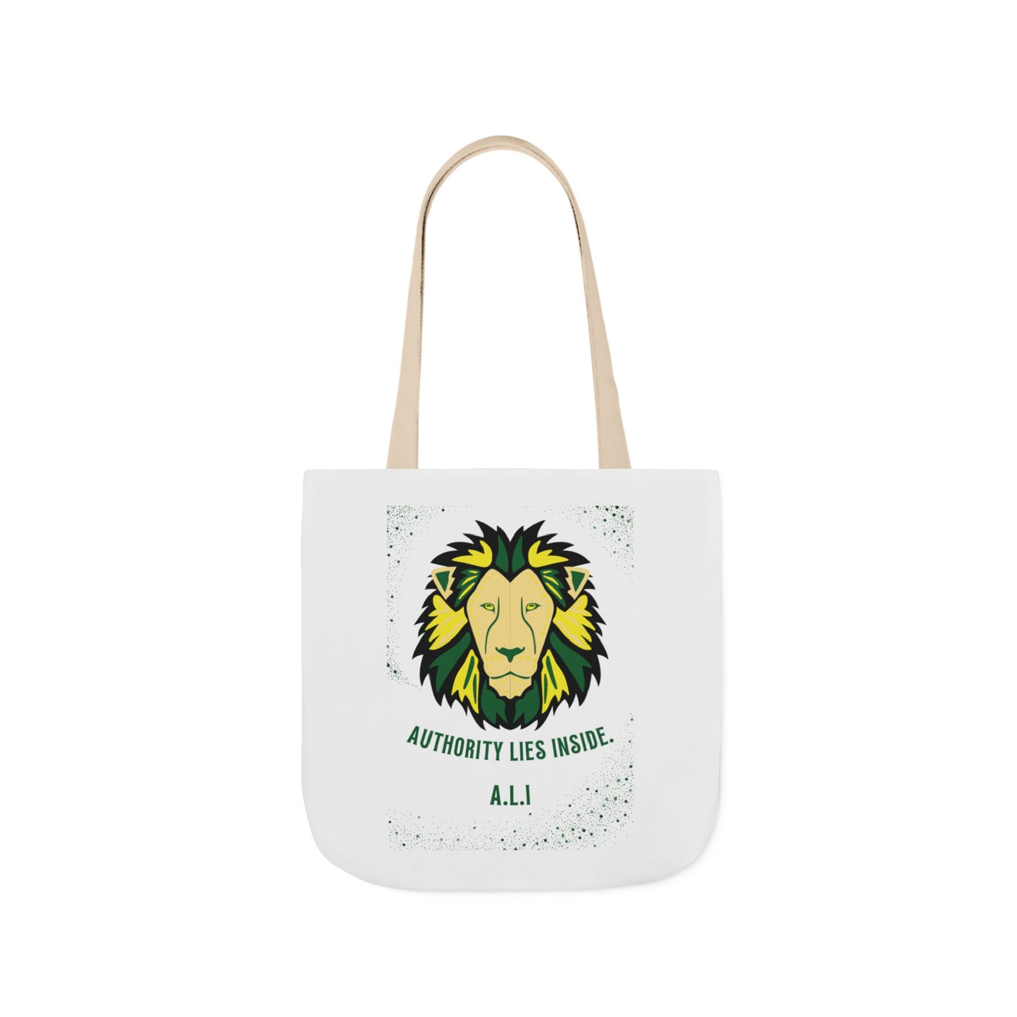 Personalized Initial Quote Lion Canvas Tote Custom Name