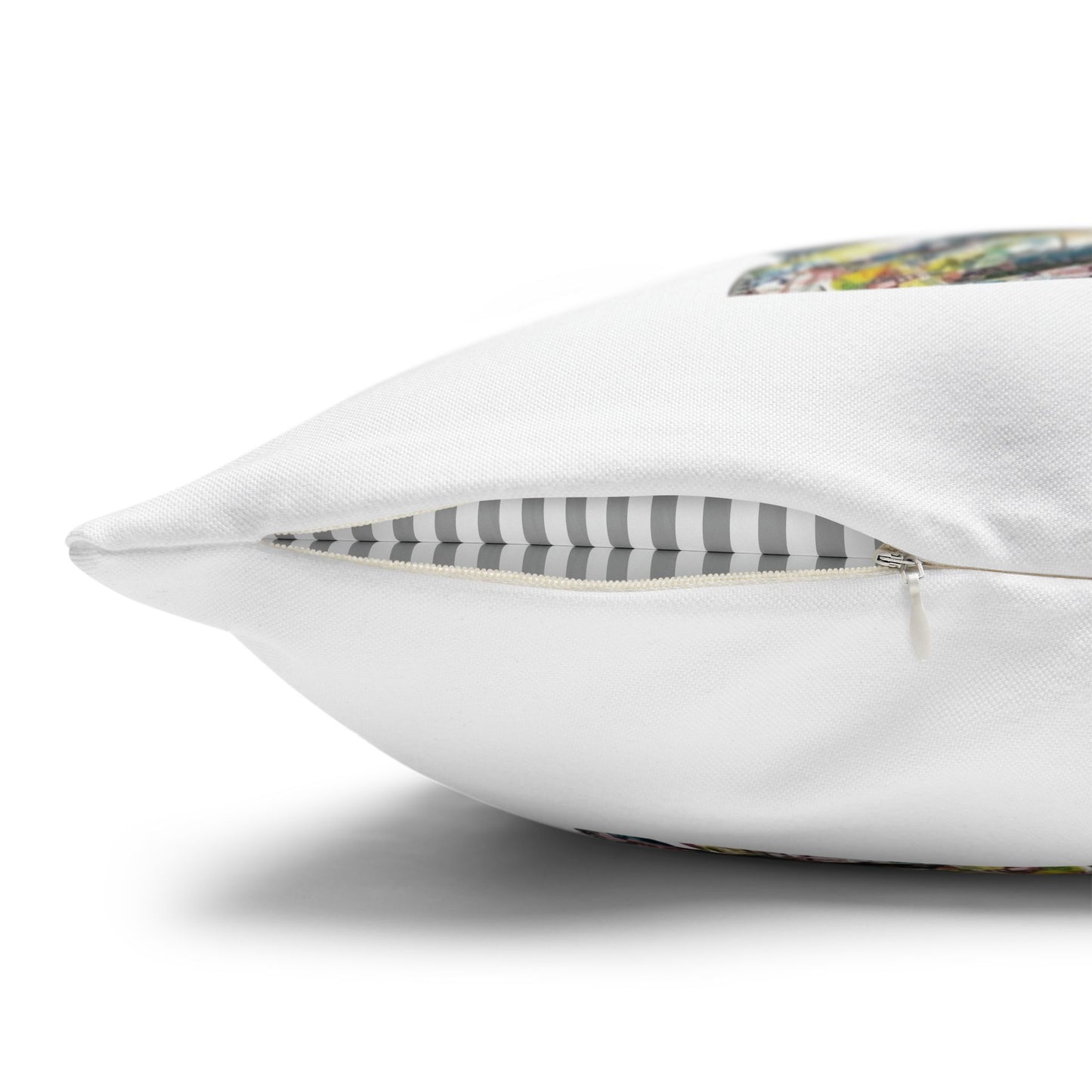 Personalized Initial Quote Khan — Custom Sayings on Square Poly Canvas Pillowcase