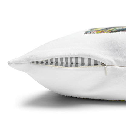 Personalized Initial Quote Khan — Custom Sayings on Square Poly Canvas Pillowcase