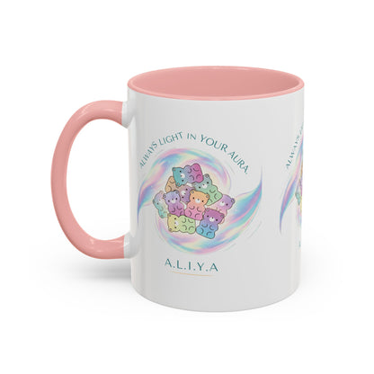 Personalized Initial Cloud Collage Accent Coffee Mug