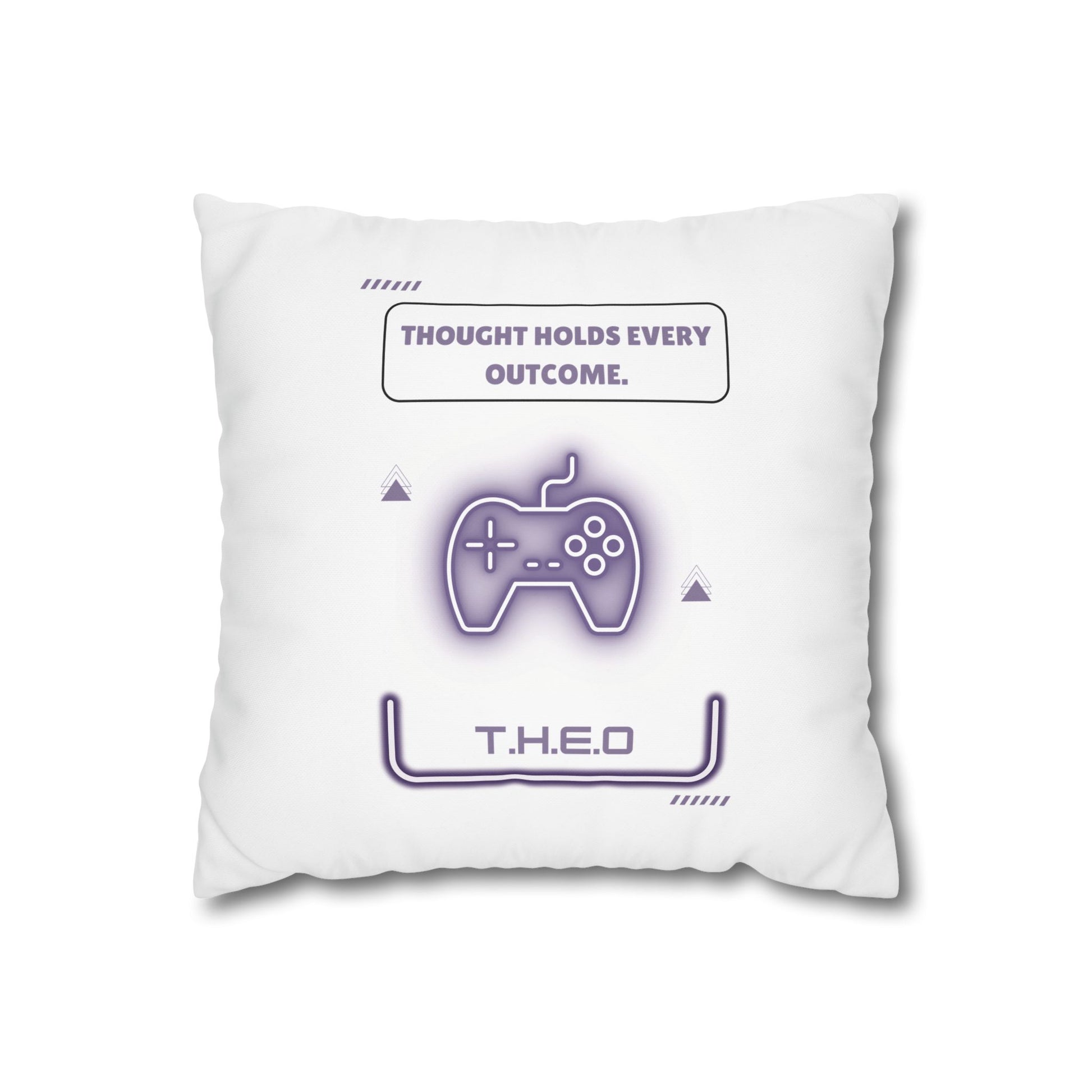 Customized monogrammed pillowcase with personalized quote. High-quality poly canvas square cushion cover, ideal for housewarming, wedding, or anniversary gifts with bespoke text.